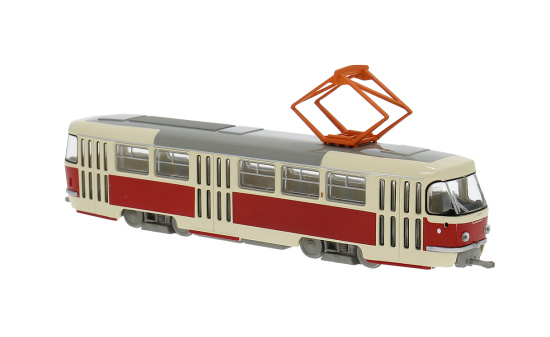 Brekina BRE64500 Tatra T3/T4 - hellbeige , rot - Vorbestellung 1:87
