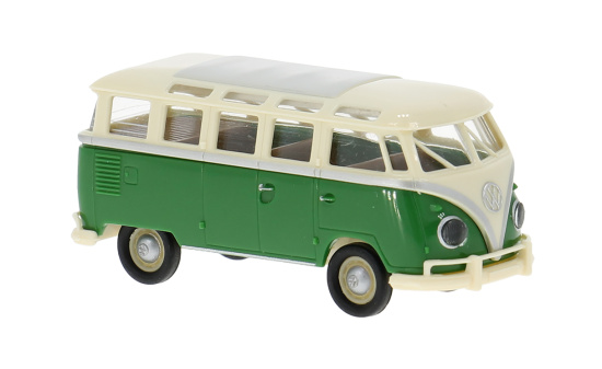 Brekina BRE31854 VW T1b Samba - hellbeige , grün 1:87