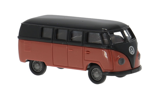Brekina BRE31035 VW T1a Kombi - schwarz , rot 1:87