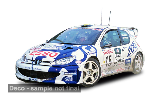 Sun Star SUN3863 Peugeot 206 WRC - Rally San Remo - G.Panizzi - H.Panizzi - Vorbestellung 1:18
