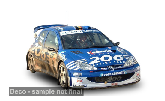 Sun Star SUN3864 Peugeot 206 WRC - Rallye du Condroz - F.Loix - S.Smeets - Vorbestellung 1:18