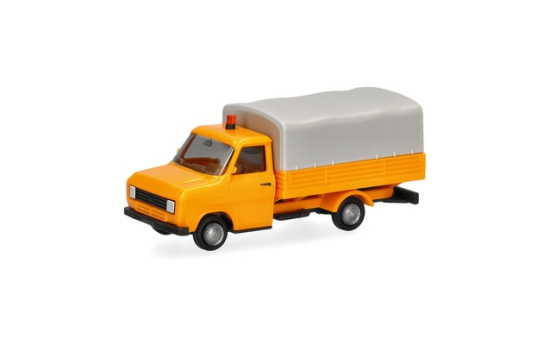 Herpa 099523 Herpa Basic: Ford Transit Pritsche/Plane, kommunalorange - Vorbestellung 1:87