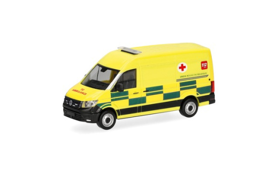 Herpa 099646 Volkswagen (VW) Crafter Kasten Hochdach Rettungswagen 