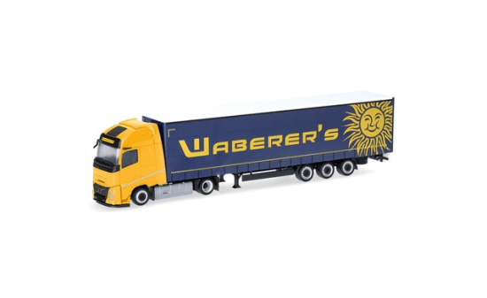 Herpa 321808 Volvo FH Aero Globetrotter XL Lowlinergardinenplanen-Sattelzug 