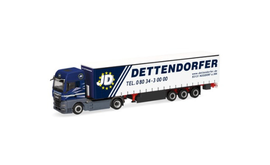 Herpa 321822 MAN eTGX GX Gardinenplanen-Sattelzug 
