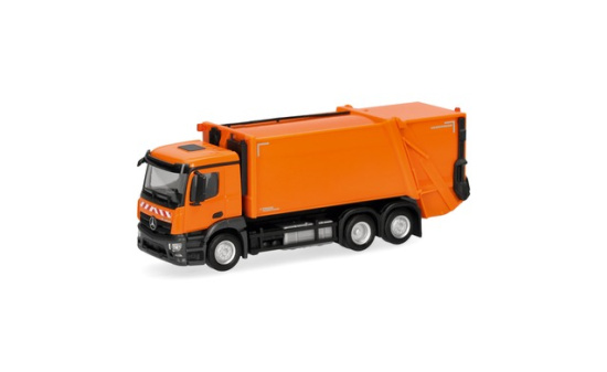 Herpa 321839 Mercedes-Benz Actros M Pressmüllfahrzeug, kommunalorange - Vorbestellung 1:87