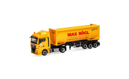 Herpa 321938 MAN TGX GM 30ft Drucksilcontainer-Sattelzug 