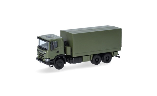 Herpa 747370 Scania XT17 Pritsche-Plane-LKW 6x6, undekoriert - Vorbestellung 1:87