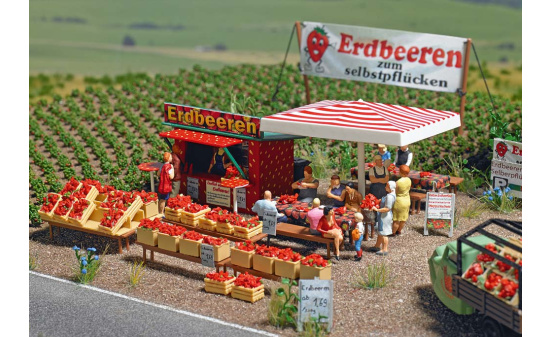 Busch 1073 Erdbeer-Verkauf - Vorbestellung 1:87