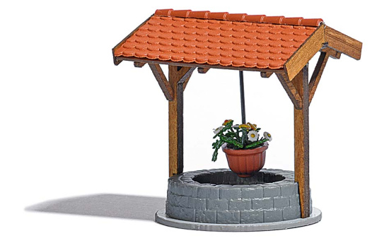 Busch 1524 Brunnen m. Blumen - Vorbestellung 1:87