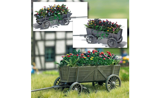 Busch 1228 Leiterwagen mit Blumen 1:87