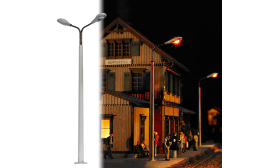 Busch 4138 Betonmast mit 2 Lampen 1:87