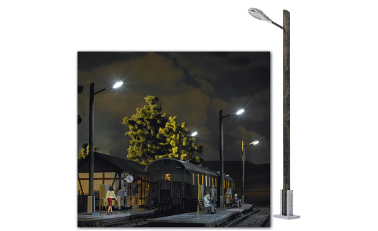 Busch 10800 Lampe mit Holzmast 0 - Vorbestellung 1:43