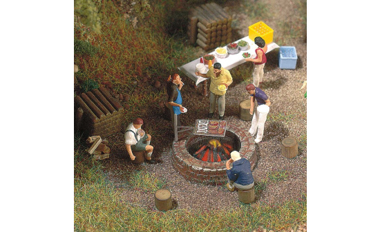 Busch 5407 Lagerfeuer & Grill 1:87