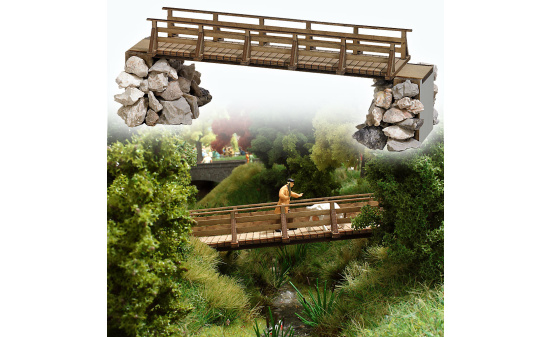 Busch 1497 Holzbrücke 1:87