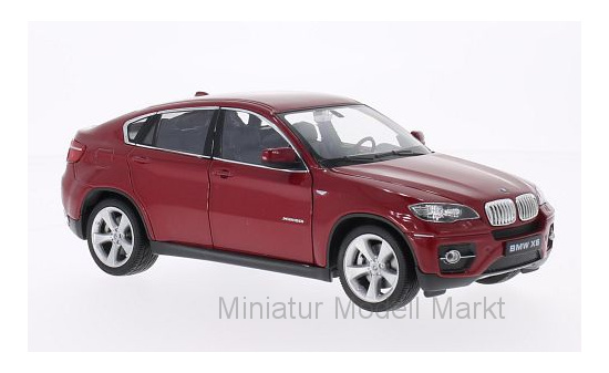 Welly WEL24004rt BMW X6 - dunkelrot (Metallic) - Vorbestellung 1:24