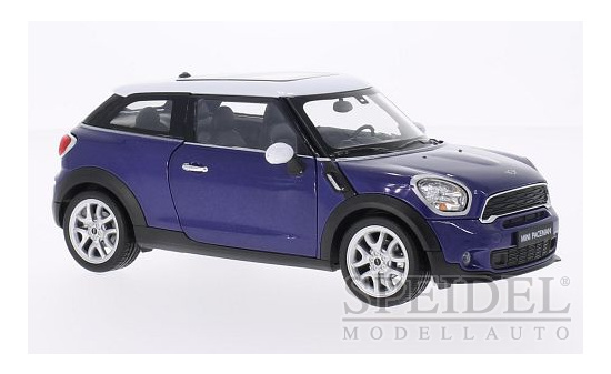 Welly WEL24050bl Mini Cooper S Paceman - blau (Metallic) , weiss - Vorbestellung 1:24