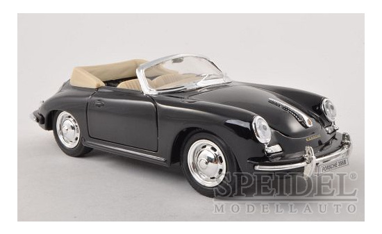 Welly WEL29390sw Porsche 356 B Cabriolet - schwarz - Vorbestellung 1:24