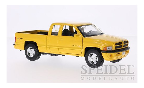 Welly WEL29392ge Dodge Ram Quad Cab 1500 Sport - gelb - Vorbestellung 1:24