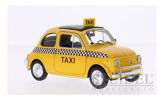 Welly WEL22515T Fiat Nuova 500 - gelb , Dekor - Taxi 1:24