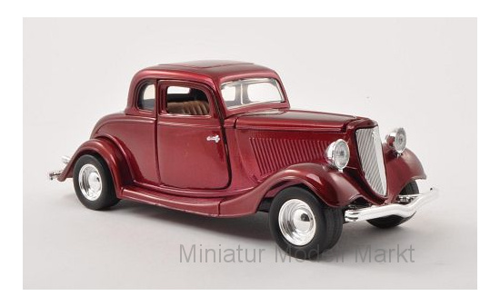 Motormax MOM73217MET.-RED Ford Coupe (Hardtop) - dunkelrot (Metallic) - Vorbestellung 1:24