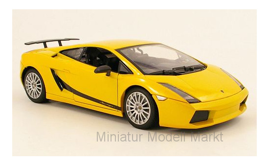 Motormax MOM73181MET.-YELLOW Lamborghini Gallardo Superleggera - gelb (Metallic) 1:18