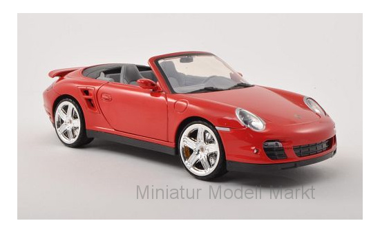 Motormax MOM73183RED Porsche 911 (997) Turbo Cabriolet - rot - Vorbestellung 1:18