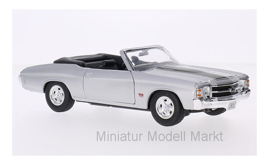 Welly WEL22089SI Chevrolet Chevelle SS 454 Convertible - silber , schwarz 1:24