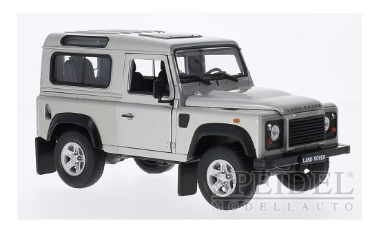 Welly WEL22498SILVER Land Rover Defender - silber 1:24