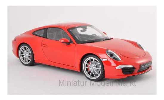 Welly WEL18047RED Porsche 911 (991) Carrera S - rot 1:18
