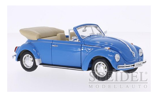 Welly WEL22091BLUE VW Käfer Cabriolet - hellblau 1:24