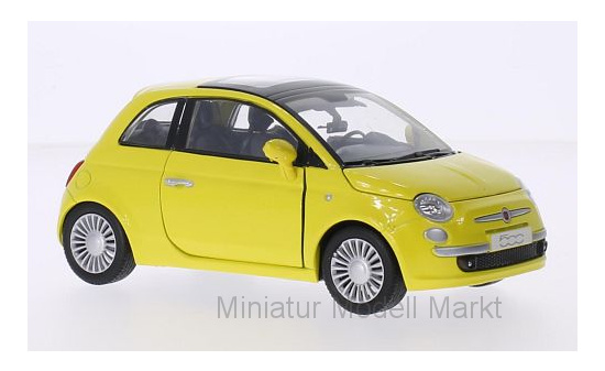 Motormax MOM73373YELLOW Fiat 500 - gelb - Vorbestellung 1:24