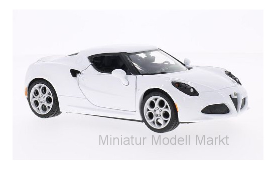 Motormax MOM79320WHITE Alfa Romeo 4C - weiss - Vorbestellung 1:24