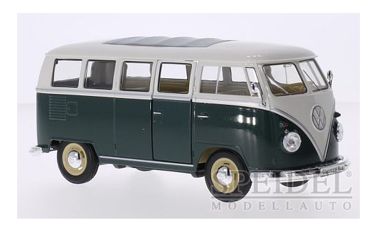 Welly WEL22095GREEN VW T1 Bus - dunkelgrün , weiss - Vorbestellung 1:24