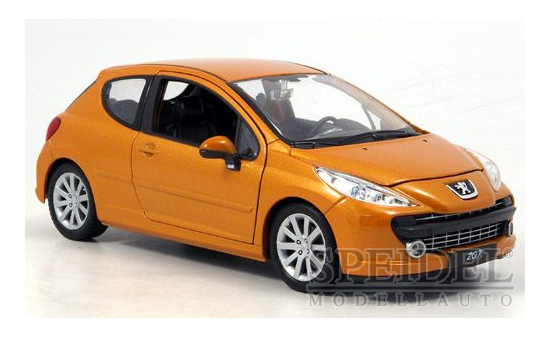 Welly WEL22492ORANGE Peugeot 207 - orange - Vorbestellung 1:24