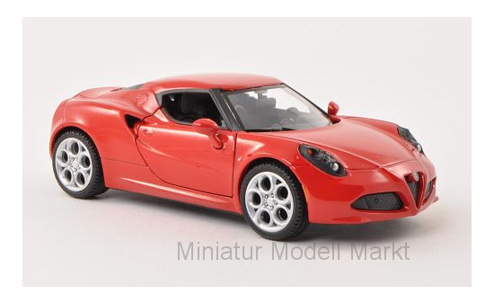 Motormax MOM79320RED Alfa Romeo 4C - rot - Vorbestellung 1:24