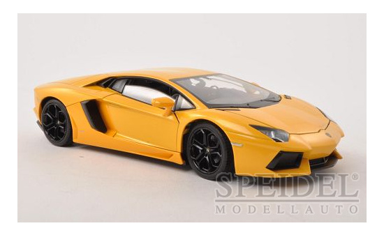 Welly WEL24033MET.-YELLOW Lamborghini Aventador - gelb (Metallic) 1:24