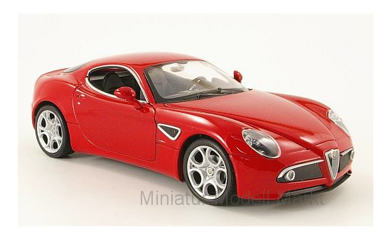 Welly WEL22490RED Alfa Romeo 8C Competizione - rot - Vorbestellung 1:24