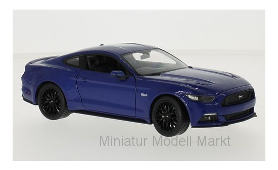 Welly WEL24062BLUE Ford Mustang GT - blau (Metallic) 1:24