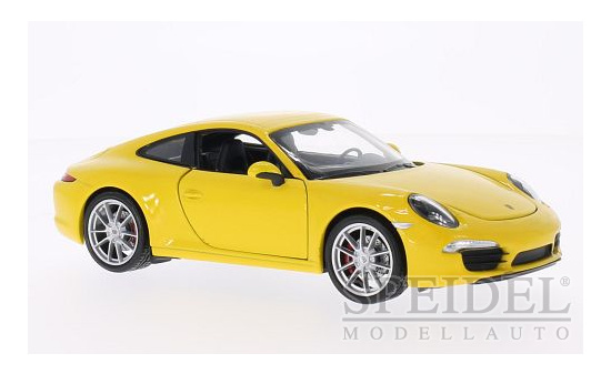 Welly WEL24040W-YELLOW Porsche 911 (991) Carrera S - gelb - Vorbestellung 1:24