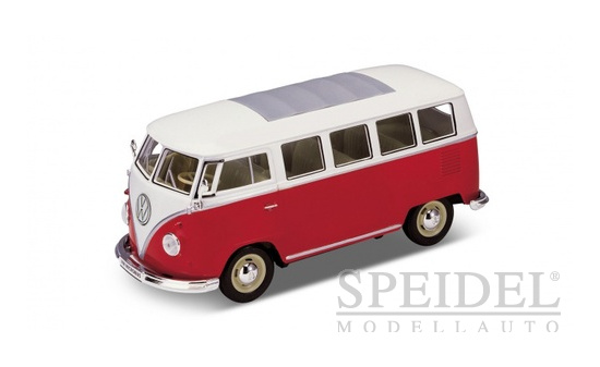 Welly WEL22095LR-RED VW T1 Bus Low Rider - rot , weiss - Vorbestellung 1:24