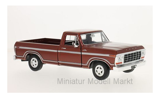 Motormax MOM79346AC-BROWN Ford F-150 Custom - dunkelrot (Metallic) - Vorbestellung 1:24