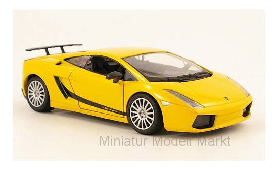 Motormax MOM73346YELLOW Lamborghini Gallardo Superleggera - gelb (Metallic) 1:24