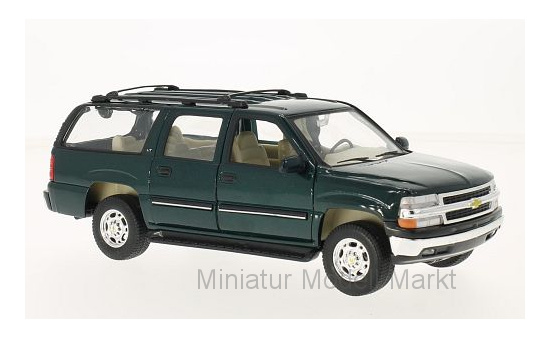 Welly WEL22090MET.-GREEN Chevrolet Suburban - dunkelgrün (Metallic) - Vorbestellung 1:24