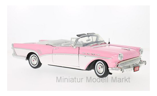 Motormax MOM73152PINK Buick Roadmaster Convertible - rosa , weiss - Vorbestellung 1:18