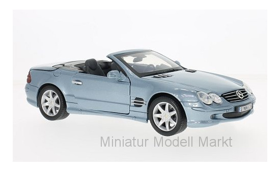 Motormax MOM73130SILVER Mercedes SL 500 (R230) - hellblau (Metallic) - Vorbestellung 1:18