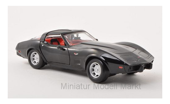 Motormax MOM73244BLACK Chevrolet Corvette - schwarz - Vorbestellung 1:24