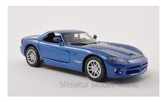 Motormax MOM73290MET.-BLUE Dodge Viper SRT-10 Hard Top - blau (Metallic) - Vorbestellung 1:24