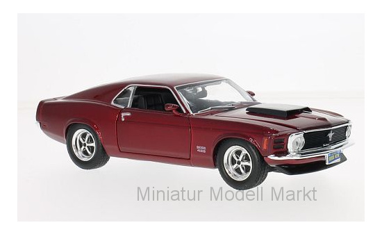 Motormax MOM73303RED Ford Mustang Boss 429 - dunkelrot (Metallic) - Vorbestellung 1:24