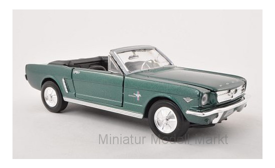 Motormax MOM73212MET.-GREEN Ford Mustang Convertible - grün (Metallic) 1:24